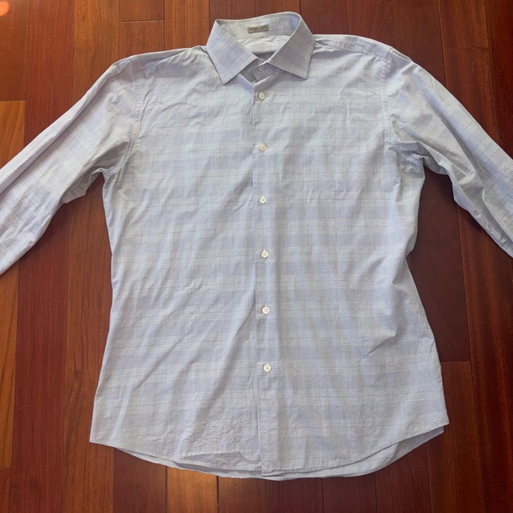 Bottega veneta men’s light blue button up shirt